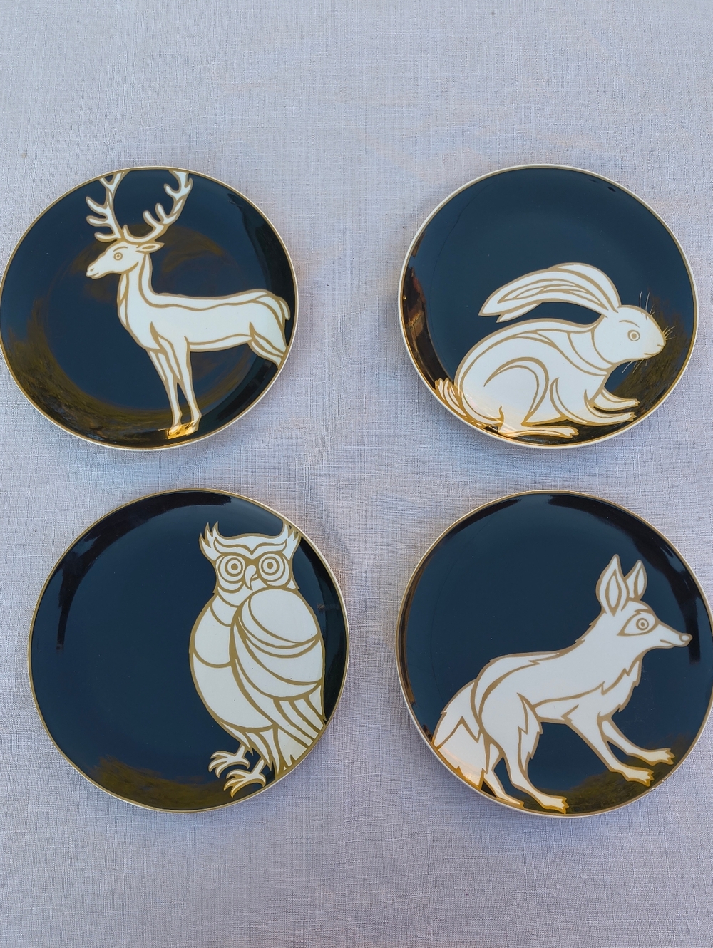 Set of 4 Patch NYC Animal Salad Plates